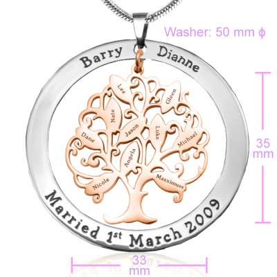 Tree of My Life Washer 10 - Two Tone - Rose Gold Tree - Custom Jewellery By All Uniqueness