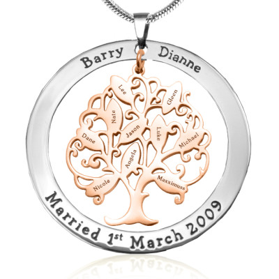 Tree of My Life Washer 10 - Two Tone - Rose Gold Tree - Custom Jewellery By All Uniqueness