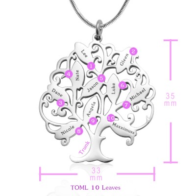 Tree of My Life Necklace 10 - Silver - Custom Jewellery By All Uniqueness