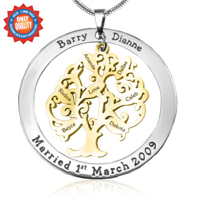 Tree of My Life Washer 7 - Two Tone - Gold Tree - Custom Jewellery By All Uniqueness