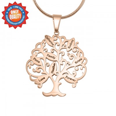 Tree of My Life Necklace 8 - Rose Gold Plated - Custom Jewellery By All Uniqueness
