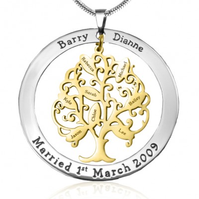 Tree of My Life Washer 8 - Two Tone - Gold Tree - Custom Jewellery By All Uniqueness