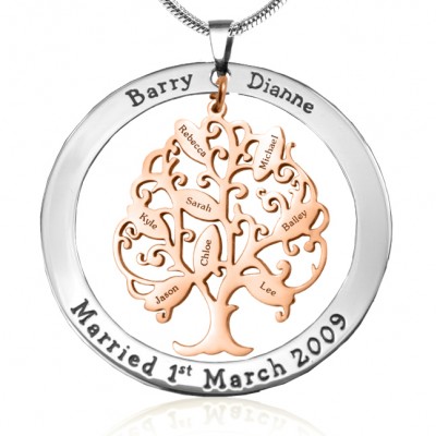 Tree of My Life Washer 8 - Two Tone - Rose Gold Tree - Custom Jewellery By All Uniqueness