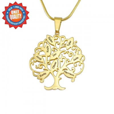 Tree of My Life Necklace 9 - Gold Plated - Custom Jewellery By All Uniqueness
