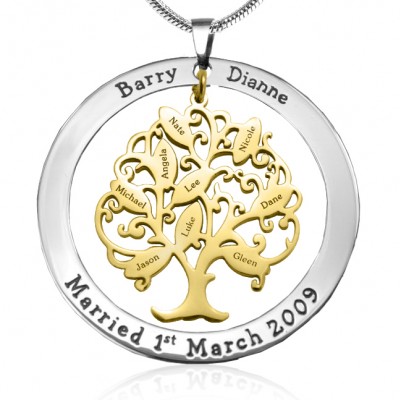 Tree of My Life Washer 9 - Two Tone - Gold Tree - Custom Jewellery By All Uniqueness