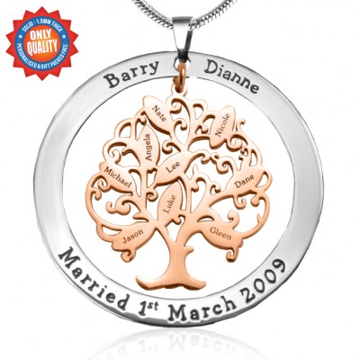 Tree of My Life Washer 9 - Two Tone - Rose Gold Tree - Custom Jewellery By All Uniqueness