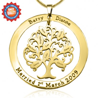 Tree of My Life Washer 9 - Gold Plated - Custom Jewellery By All Uniqueness