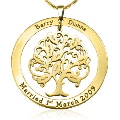 Tree of My Life Washer 9 - Gold Plated - Custom Jewellery By All Uniqueness