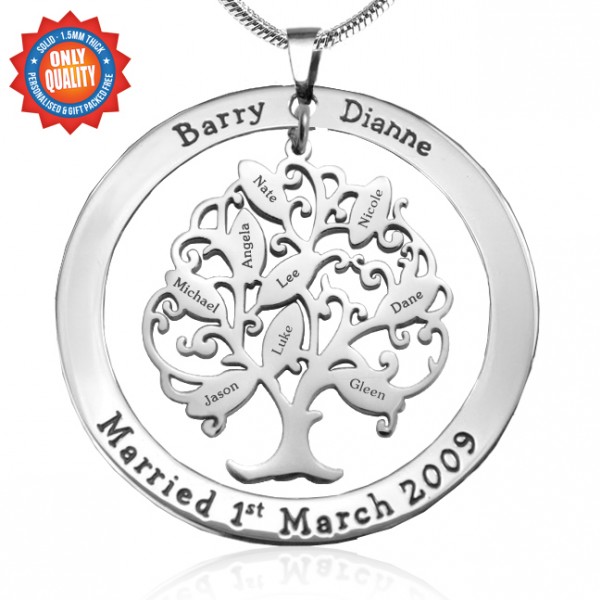 Tree of My Life Washer 9 - Silver - Custom Jewellery By All Uniqueness