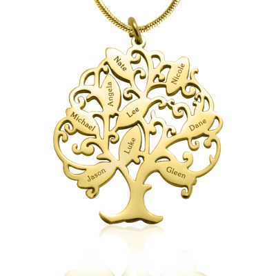 Tree of My Life Necklace 9 - Gold Plated - Custom Jewellery By All Uniqueness