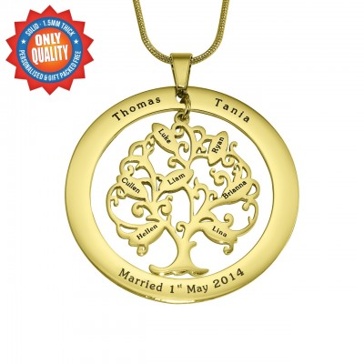 Tree of My Life Washer 8 - Gold Plated - Custom Jewellery By All Uniqueness