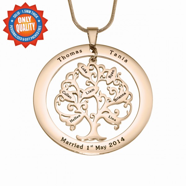 Tree of My Life Washer 7 - Rose Gold Plated - Custom Jewellery By All Uniqueness