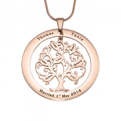 Tree of My Life Washer 7 - Rose Gold Plated - Custom Jewellery By All Uniqueness