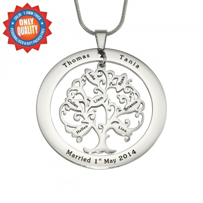 Tree of My Life Washer 8 - Silver - Custom Jewellery By All Uniqueness