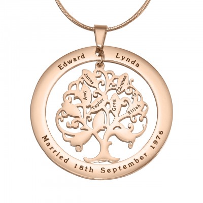 Tree of My Life Washer 10 - Rose Gold Plated - Custom Jewellery By All Uniqueness