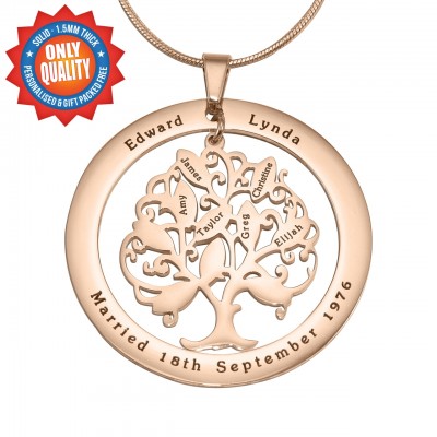 Tree of My Life Washer 10 - Rose Gold Plated - Custom Jewellery By All Uniqueness