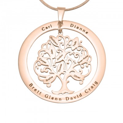 Tree of My Life Washer 9 - Rose Gold Plated - Custom Jewellery By All Uniqueness