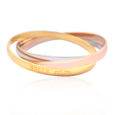 Mother Daughter Three Tone Bangle Set - Custom Jewellery By All Uniqueness