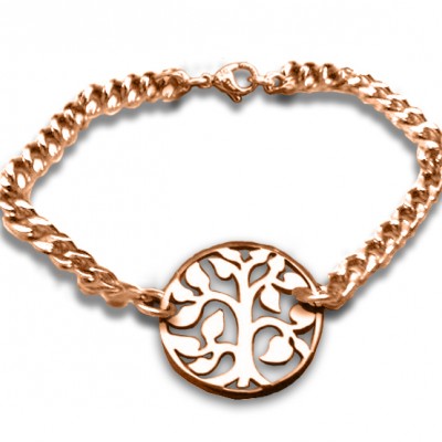 Tree Bracelet/Anklet - Rose Gold Plated - Custom Jewellery By All Uniqueness