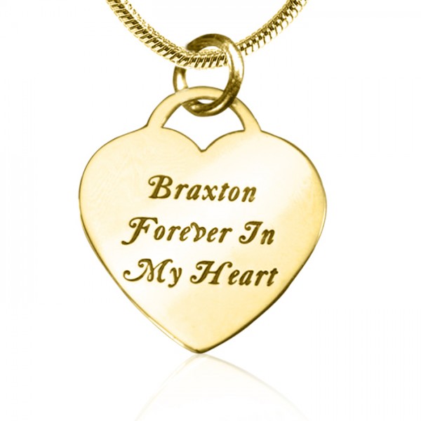 Forever in My Heart Necklace - Gold Plated - Custom Jewellery By All Uniqueness