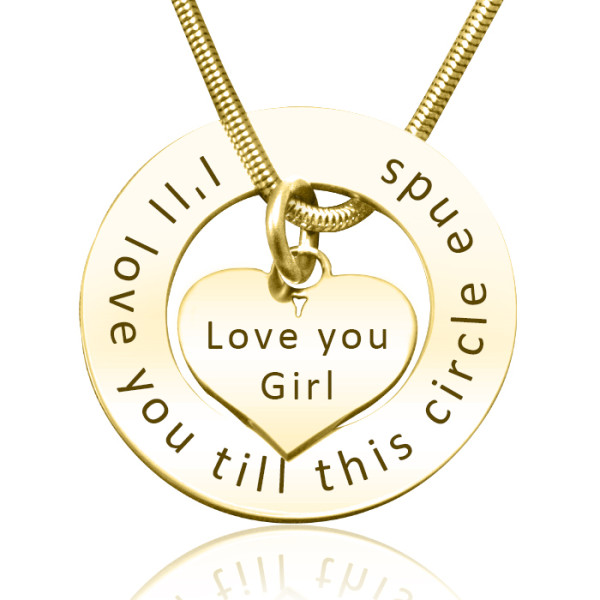 Circle My Heart Necklace - Gold Plated - Custom Jewellery By All Uniqueness