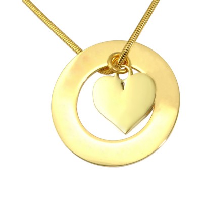 Circle My Heart Necklace - Gold Plated - Custom Jewellery By All Uniqueness