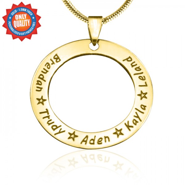Circle of Trust Necklace - Gold Plated - Custom Jewellery By All Uniqueness
