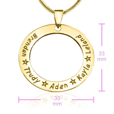 Circle of Trust Necklace - Gold Plated - Custom Jewellery By All Uniqueness