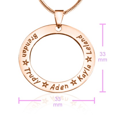 Circle of Trust Necklace - Rose Gold Plated - Custom Jewellery By All Uniqueness