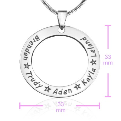 Circle of Trust Necklace - Silver - Custom Jewellery By All Uniqueness