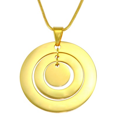 Circles of Love Necklace - GOLD Plated - Custom Jewellery By All Uniqueness