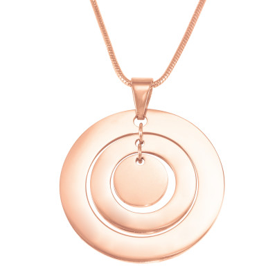 Circles of Love Necklace - Rose Gold Plated - Custom Jewellery By All Uniqueness