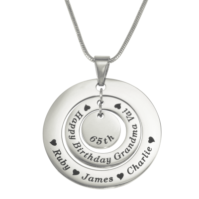 Circles of Love Necklace - Silver - Custom Jewellery By All Uniqueness