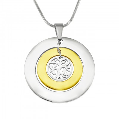 Circles of Love Necklace Tree - TWO TONE - Gold Silver - Custom Jewellery By All Uniqueness