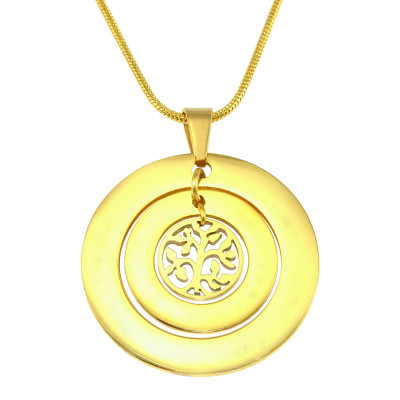 Circles of Love Necklace Tree - Gold Plated - Custom Jewellery By All Uniqueness