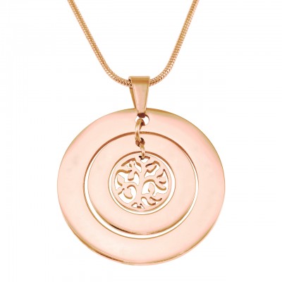 Circles of Love Necklace Tree - Rose Gold Plated - Custom Jewellery By All Uniqueness
