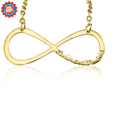 Classic Infinity Name Necklace - Gold Plated - Custom Jewellery By All Uniqueness