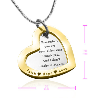 Love Forever Necklace - Two Tone - Gold Silver - Custom Jewellery By All Uniqueness