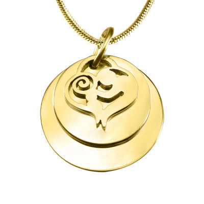 Mother s Disc Double Necklace - Gold Plated - Custom Jewellery By All Uniqueness