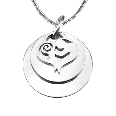 Mother s Disc Double Necklace - Silver - Custom Jewellery By All Uniqueness