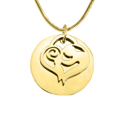 Mother s Disc Single Necklace - Gold Plated - Custom Jewellery By All Uniqueness