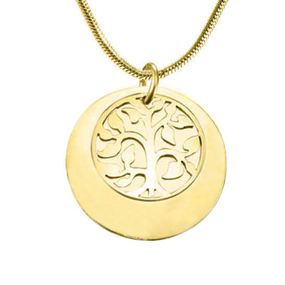 My Family Tree Single Disc - Gold Plated - Custom Jewellery By All Uniqueness