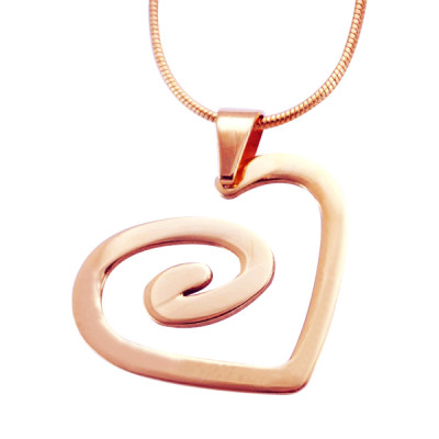 Swirls of My Heart Necklace - Rose Gold Plated - Custom Jewellery By All Uniqueness