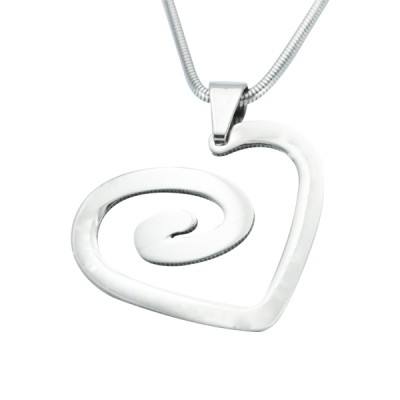 Swirls of My Heart Necklace - Silver - Custom Jewellery By All Uniqueness
