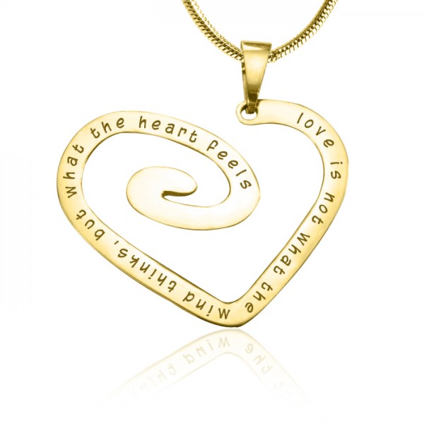 Love Heart Necklace - Gold Plated *Limited Edition - Custom Jewellery By All Uniqueness