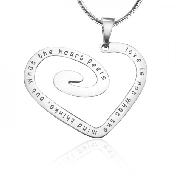 Love Heart Necklace - Silver *Limited Edition - Custom Jewellery By All Uniqueness