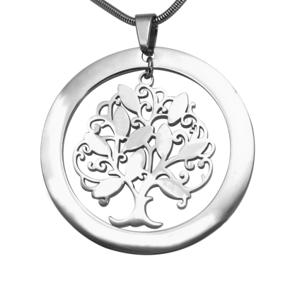 Tree of My Life Washer Necklace 10 - Silver - Custom Jewellery By All Uniqueness
