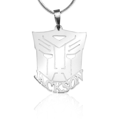 Transformer Name Necklace - Silver - Custom Jewellery By All Uniqueness