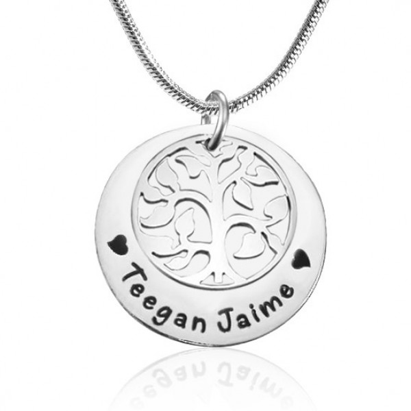 My Family Tree Single Disc - Silver - Custom Jewellery By All Uniqueness