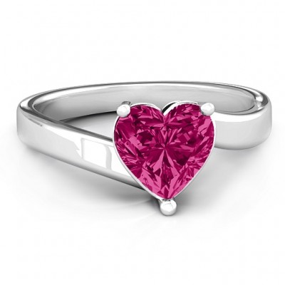 Passion Large Heart Solitaire Ring - Custom Jewellery By All Uniqueness